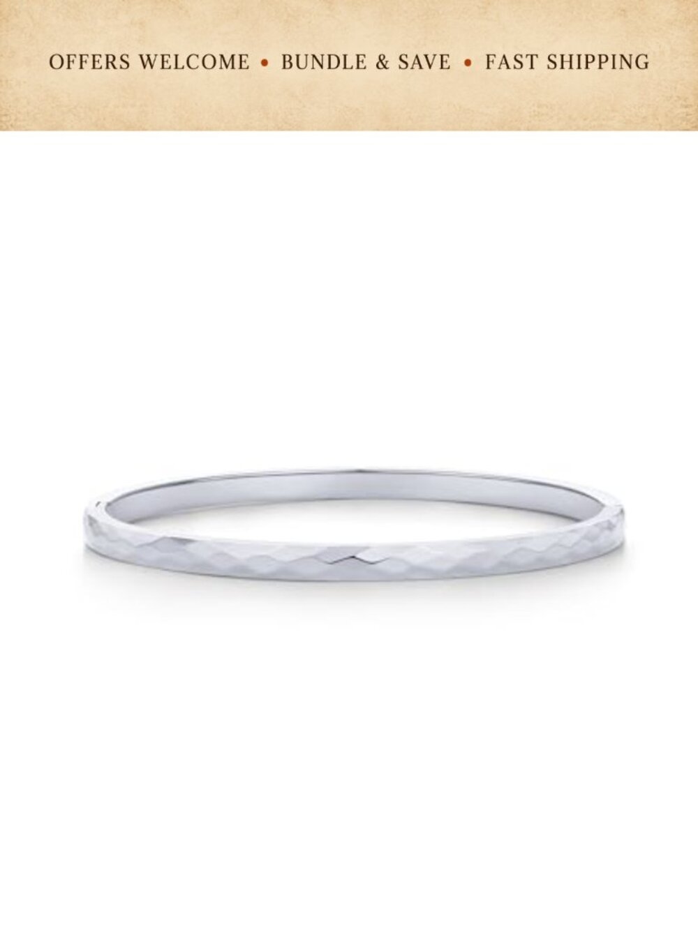 14K Gold Plated Faceted Cuff Bangle Bracelet for Women Unique Design
